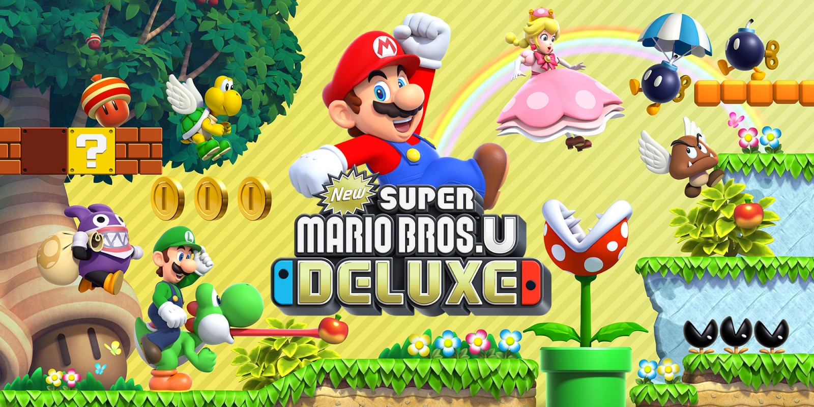 Comparação gráfica de New Super Mario Bros. U | Switch vs WiiU 18