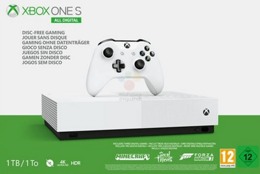 Segundo site Xbox One S all Digital será anunciado amanhã | Preço e data de lançamento 2