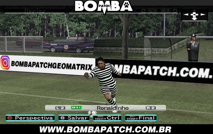 Nova atualização do Bomba Patch traz estádios sem a presença de público e uniforme de presidiário para Ronaldinho 10