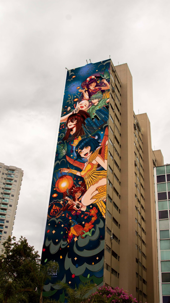 Genshin Impact recebe obra de arte gigante em São Paulo 2