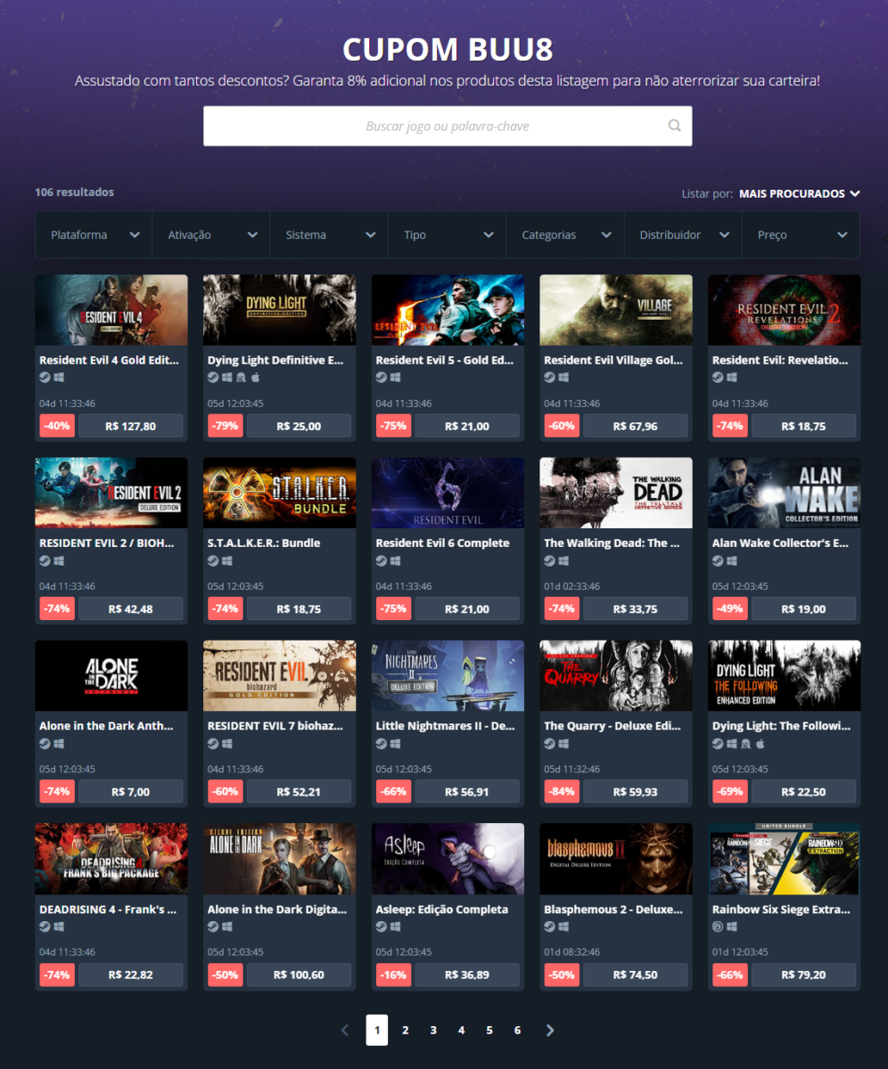 Promoção de Halloween na Nuuvem com descontos + cupons de 8% em jogos "aterrorizantes" 3 Promoção de Halloween na Nuuvem com descontos + cupons de 8% em jogos "aterrorizantes"