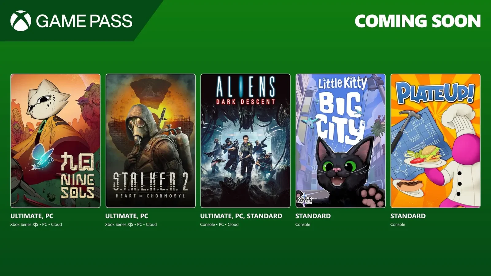 Xbox Game Pass Novembro