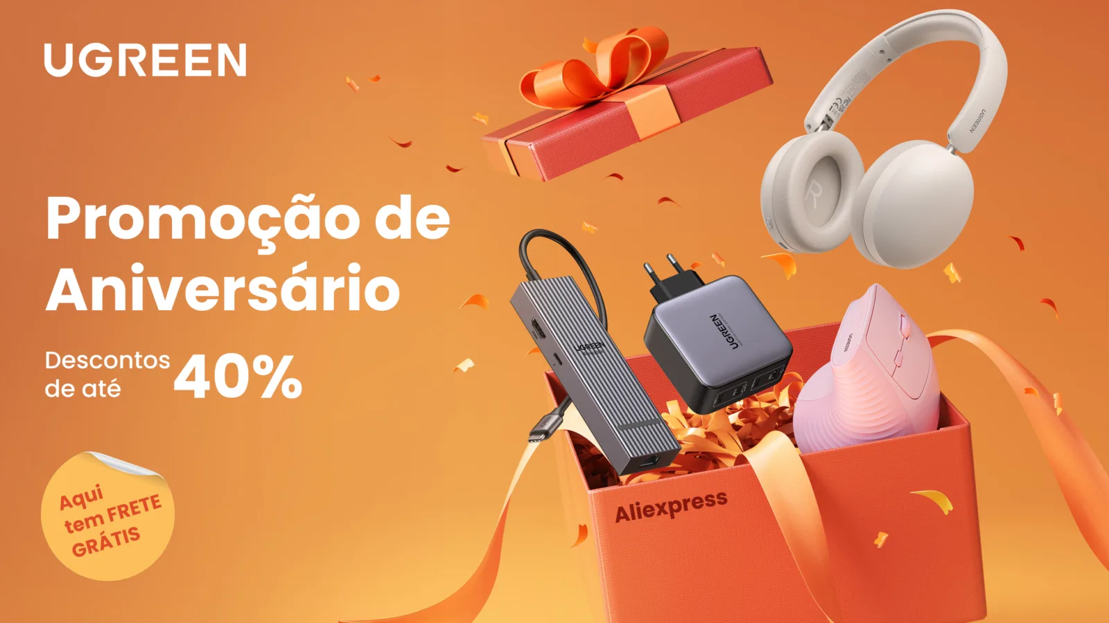Promoções de Até 40% na UGREEN no Aniversário do Aliexpress 1