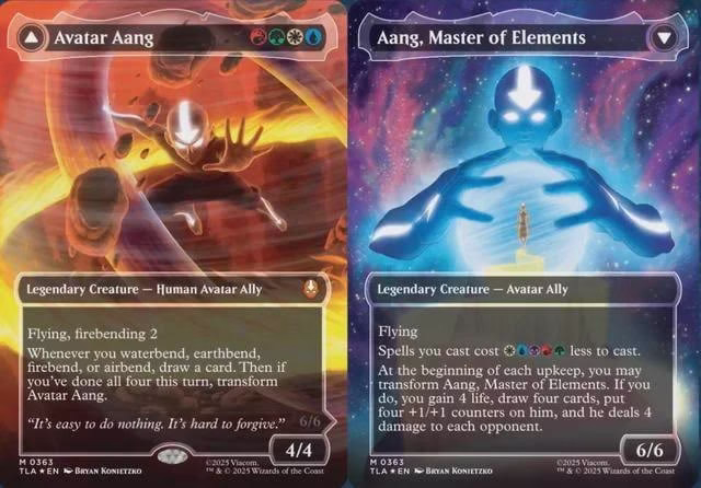 Magic: The Gathering revela como funcionam as mecânicas de dobra no set de Avatar: A Lenda de Aang 2 Magic the Gathering e Avatar