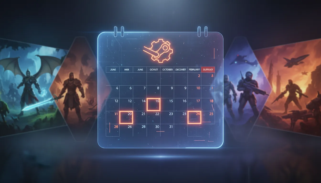 Valve Revela o Calendário de Promoções da Steam em 2026 para o Primeiro Semestre