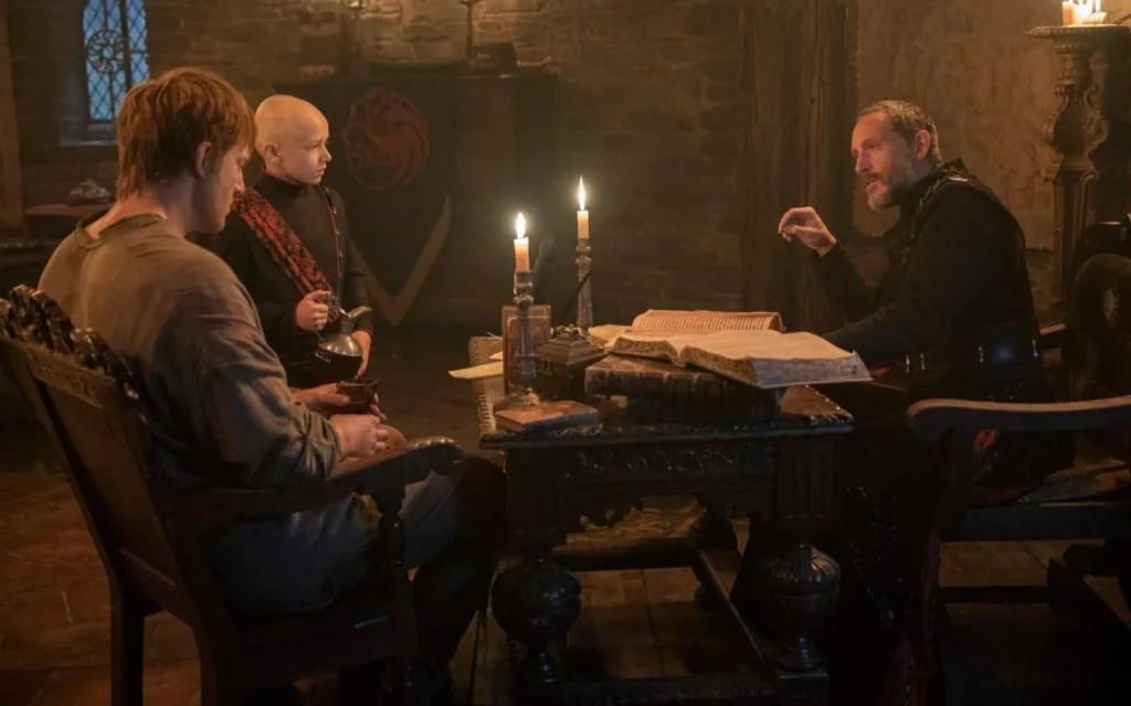 Dunk com Aegon e Baelor Targaryen