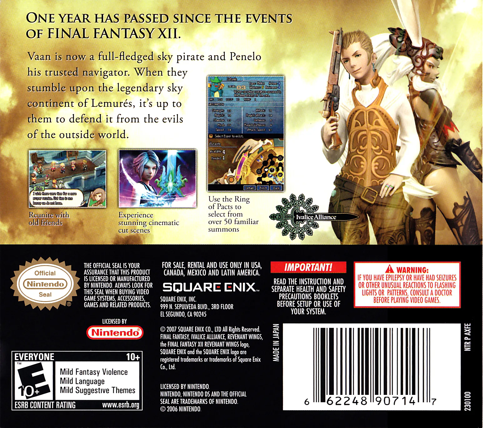 Final Fantasy XII: Revenant Wings – A Estratégia de Ivalice no Nintendo DS 3 Final Fantasy XII: Revenant Wings