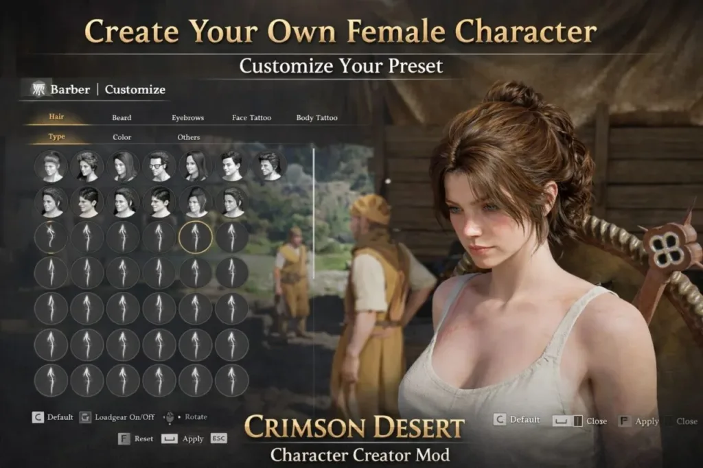 Crimson Desert: Mod finalmente permite jogar com personagem feminina 2 Personagem Feminina Crimson Desert