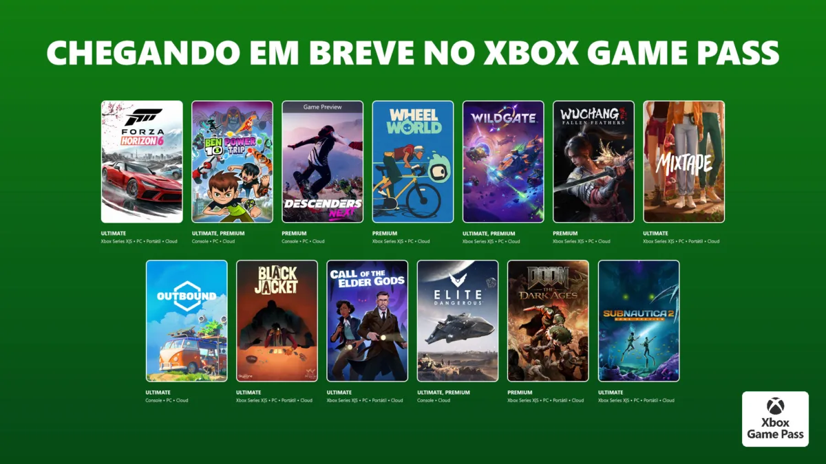 Xbox Game Pass: Forza Horizon 6 e Subnautica 2 lideram novidades de maio 2 Xbox Game Pass: Forza Horizon 6 e Subnautica 2 lideram novidades de maio 1