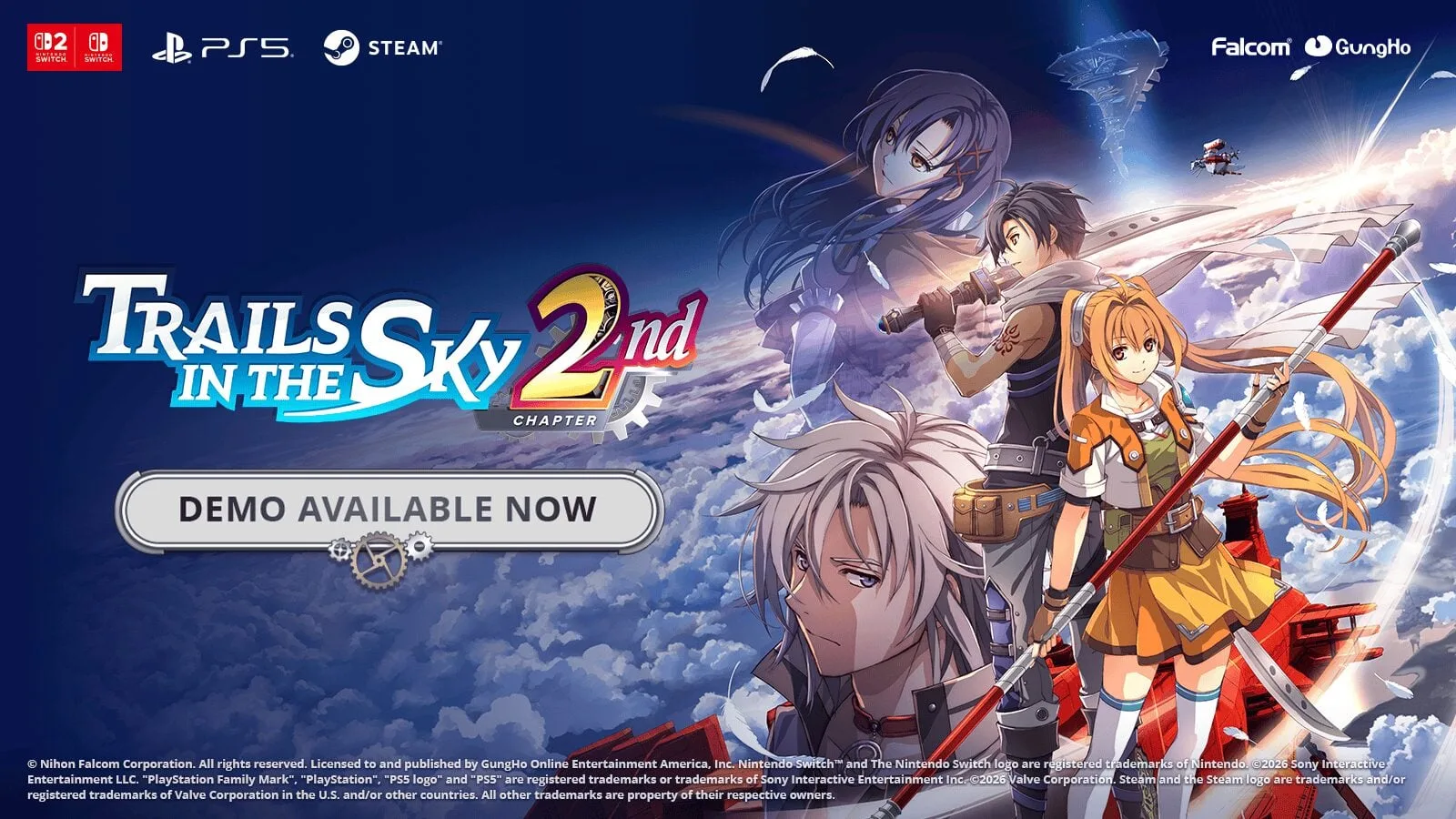 Demo oficial de Trails in the Sky 2nd Chapter já pode ser jogada no PC e consoles - QTU Questões do Universo